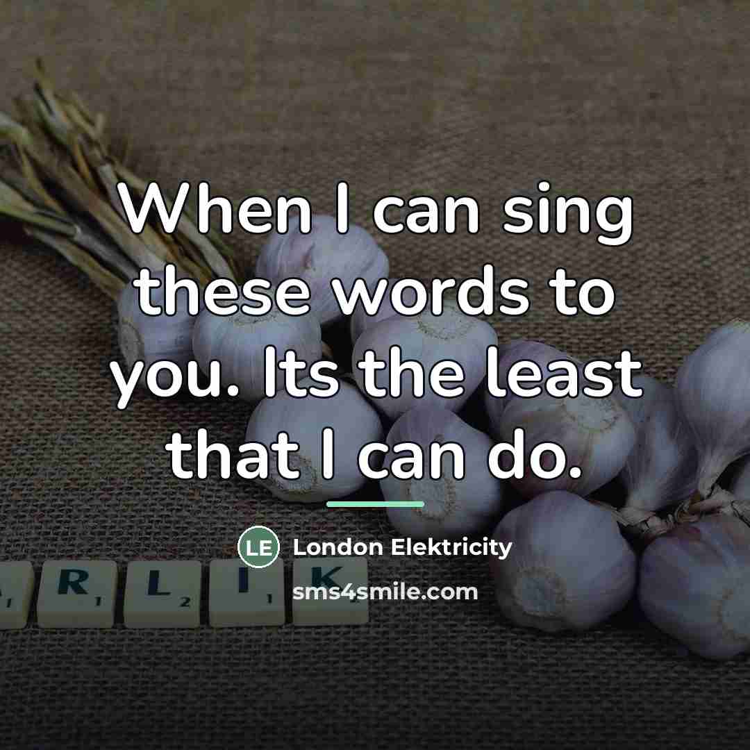“When I can sing these words to you. Its the…” quote by London Elektricity