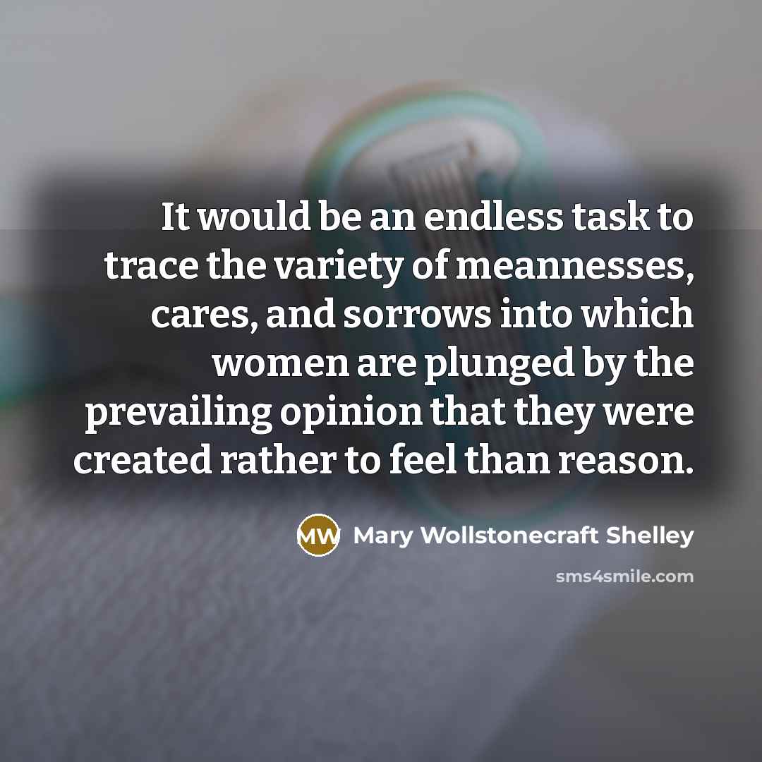 “It would be an endless task to trace the variety…” quote by Mary Wollstonecraft Shelley
