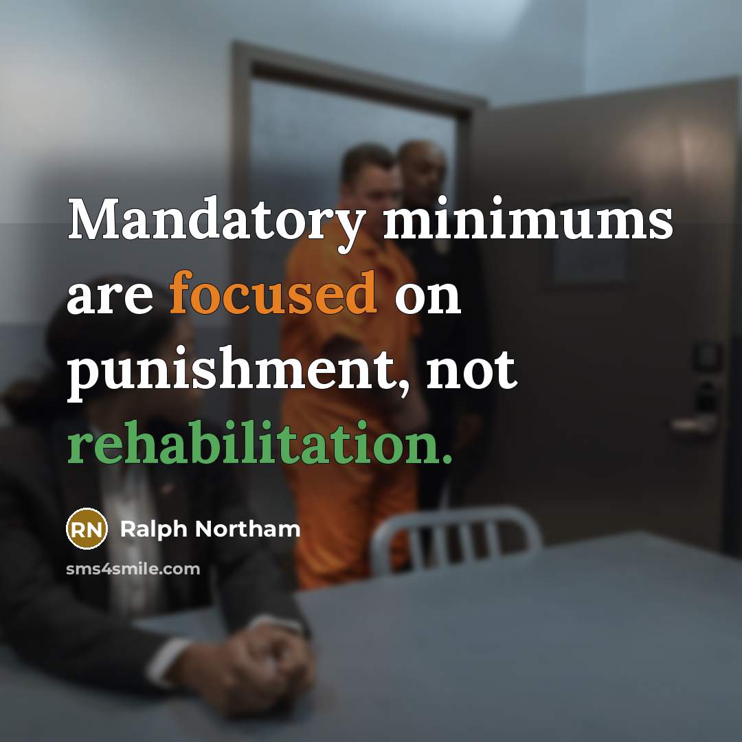 “Mandatory minimums are focused on punishment, not rehabilitation.” quote by Ralph Northam