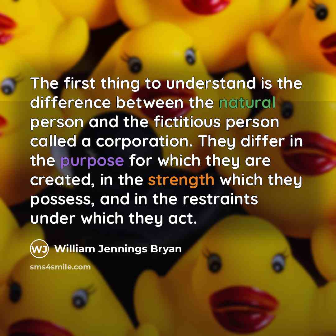 “The first thing to understand is the difference between the…” quote by William Jennings Bryan