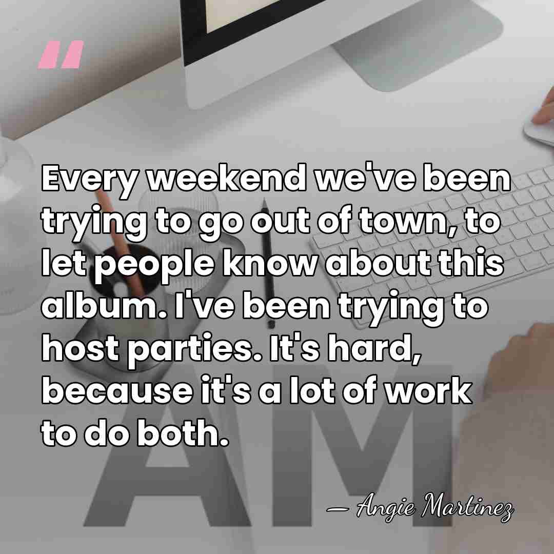 Every weekend we've been trying to go out of town, to let&hellip; - Angie Martinez