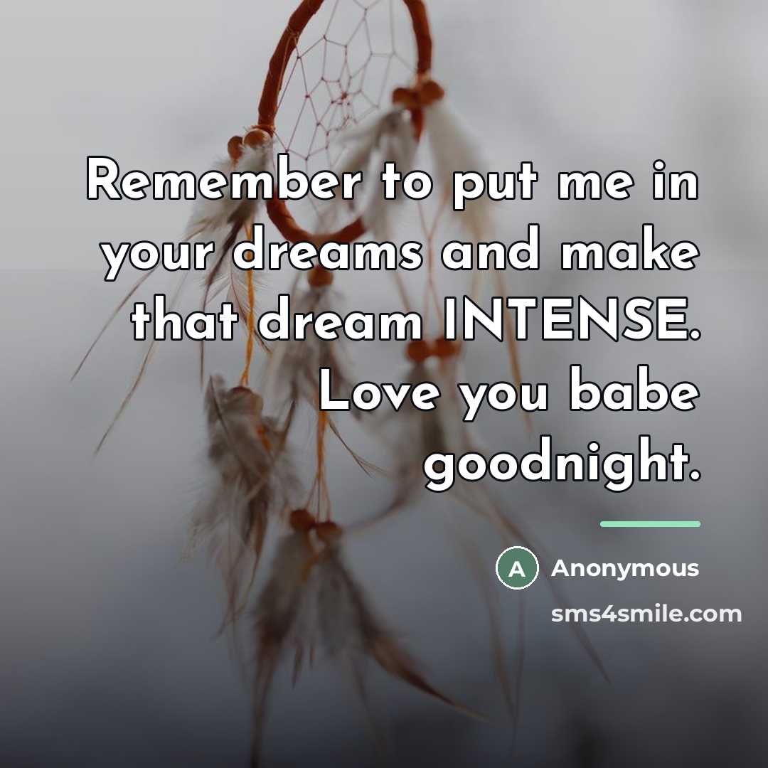 “Remember to put me in your dreams and make that…” quote by Anonymous