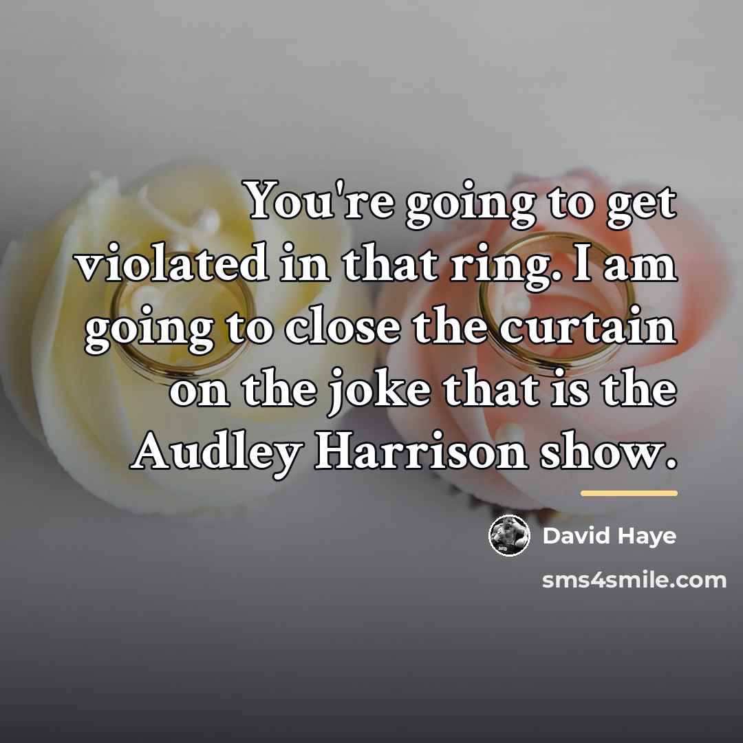 “You're going to get violated in that ring. I am…” quote by David Haye