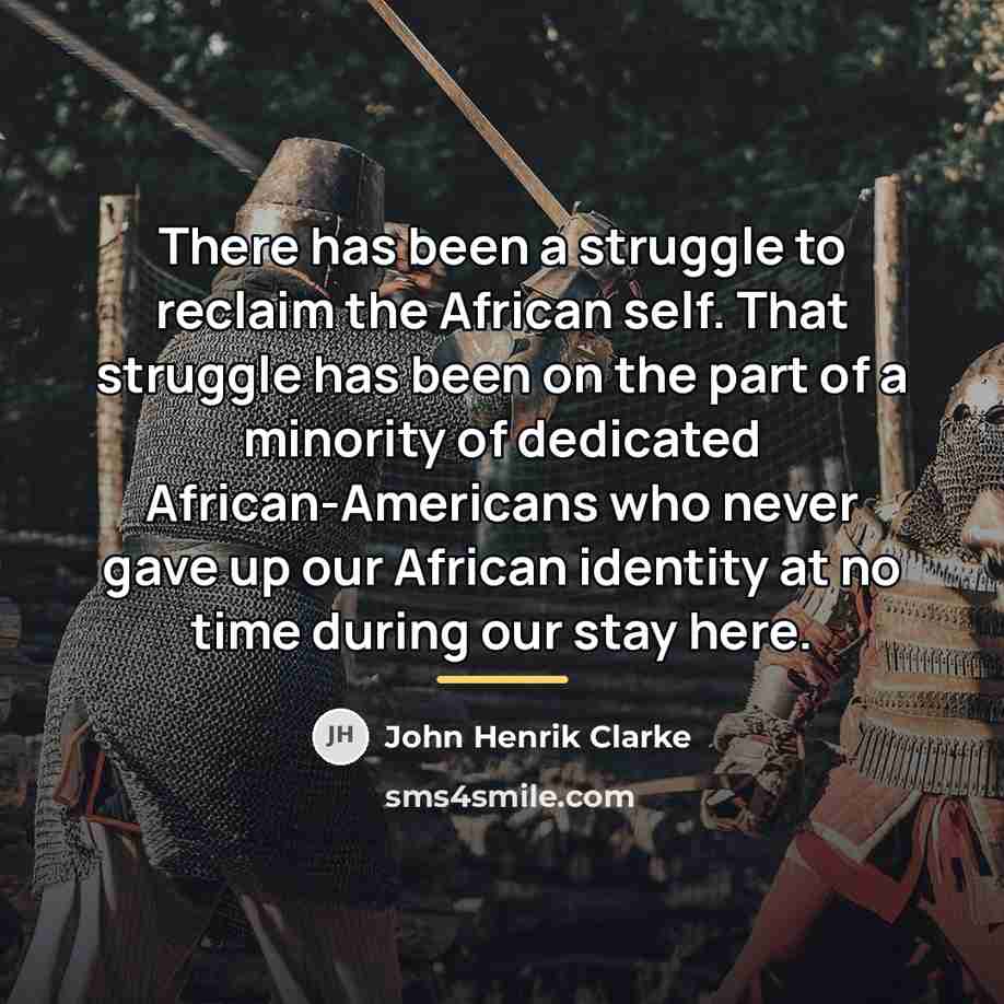 “There has been a struggle to reclaim the African self.…” quote by John Henrik Clarke