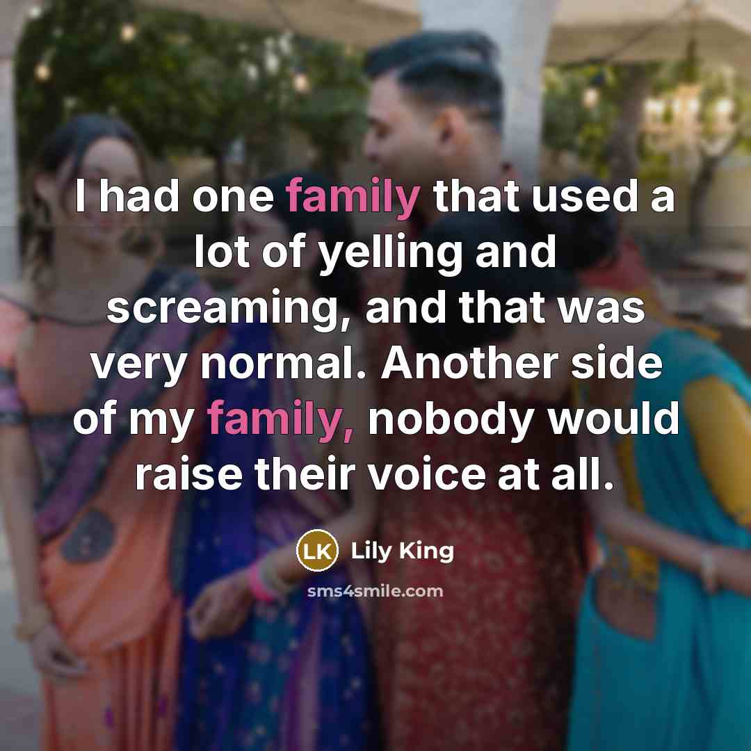 “I had one family that used a lot of yelling…” quote by Lily King