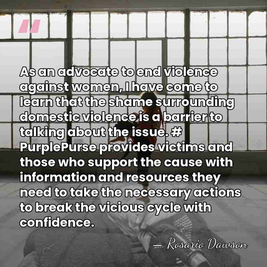 As an advocate to end violence against women, I have come to&hellip; - Rosario Dawson
