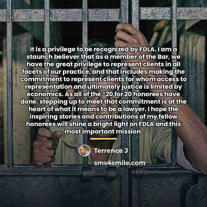 “It is a privilege to be recognized by FDLA. I…” quote by Terrence J