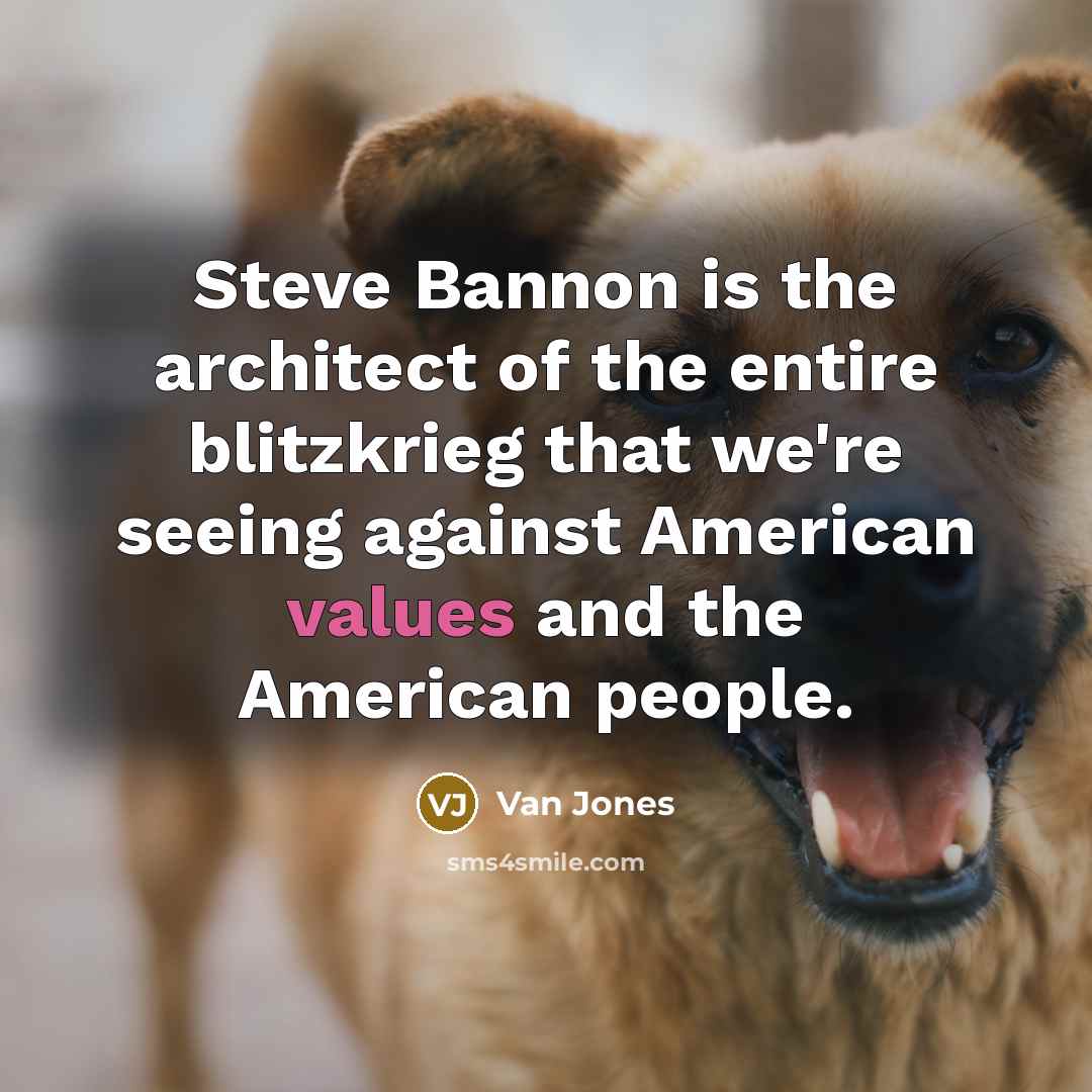“Steve Bannon is the architect of the entire blitzkrieg that…” quote by Van Jones