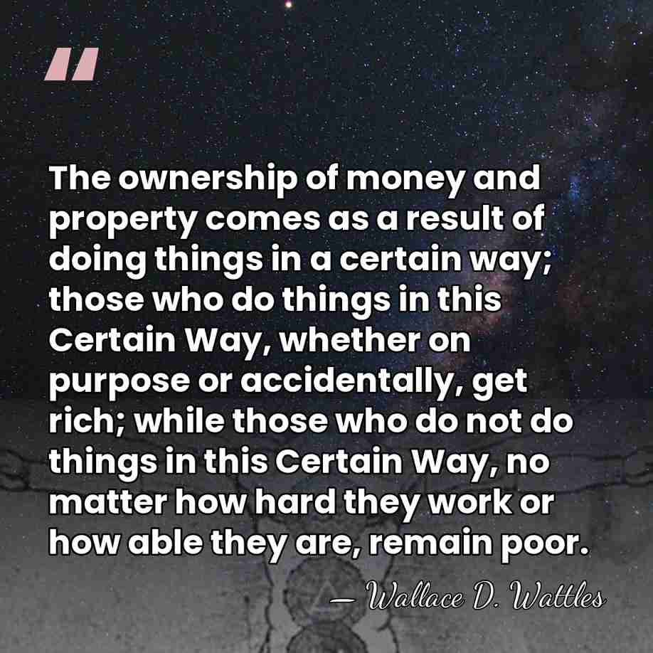 The ownership of money and property comes as a result of doing&hellip; - Wallace D. Wattles