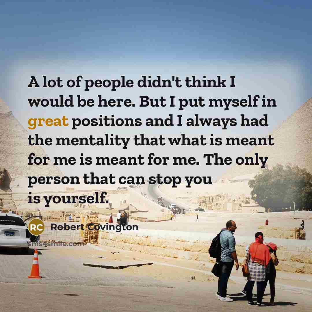 “A lot of people didn't think I would be here.…” quote by Robert Covington