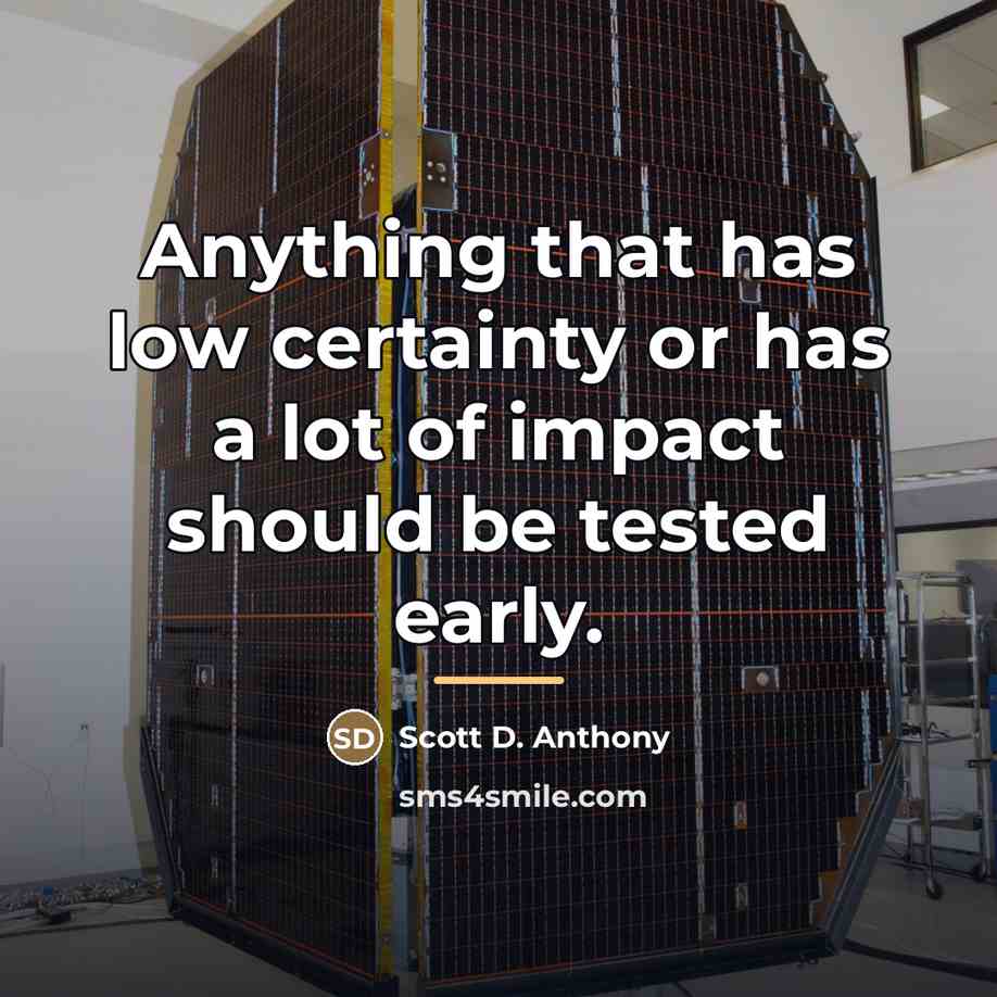 “Anything that has low certainty or has a lot of…” quote by Scott D. Anthony