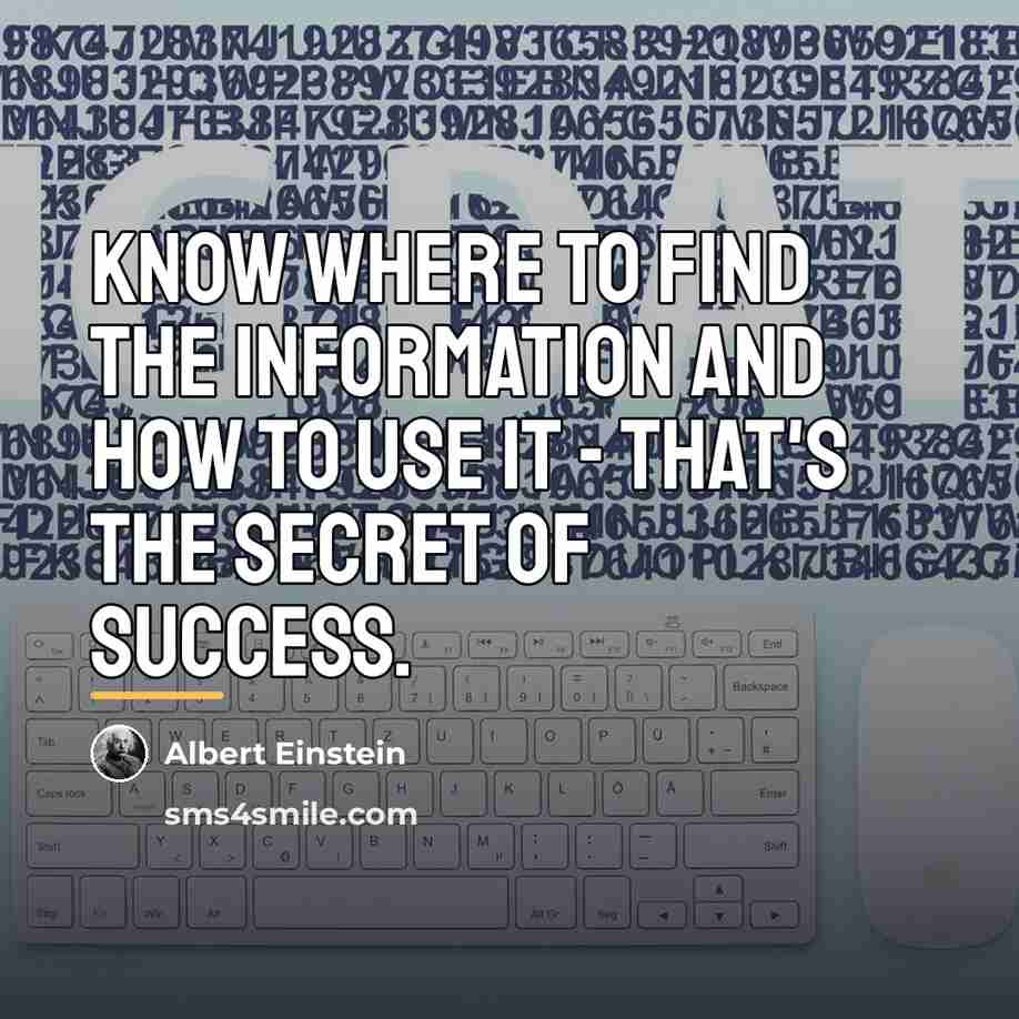“Know where to find the information and how to use…” quote by Albert Einstein