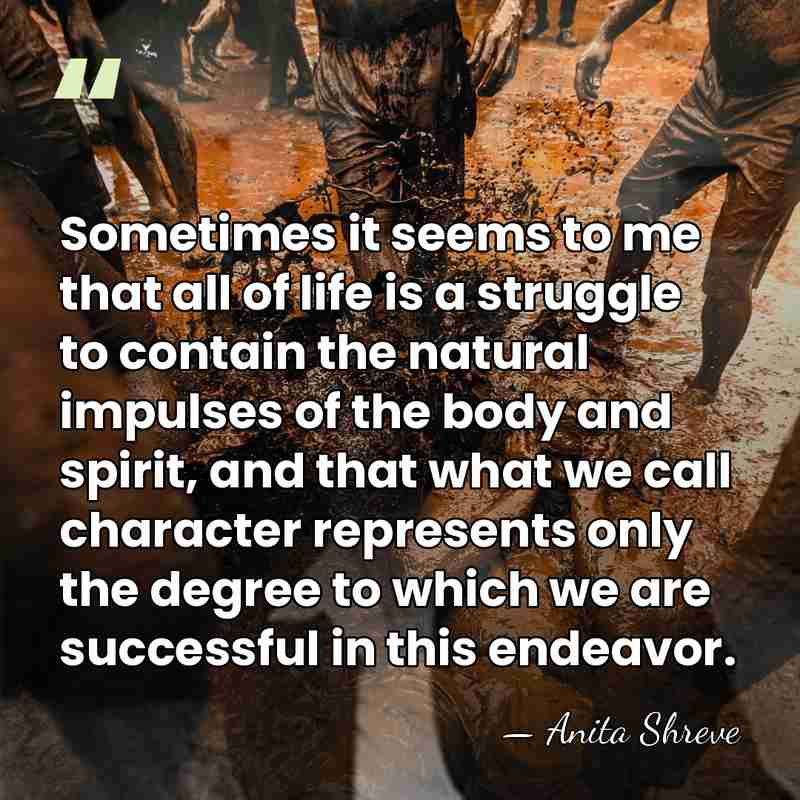 Sometimes it seems to me that all of life is a struggle&hellip; - Anita Shreve