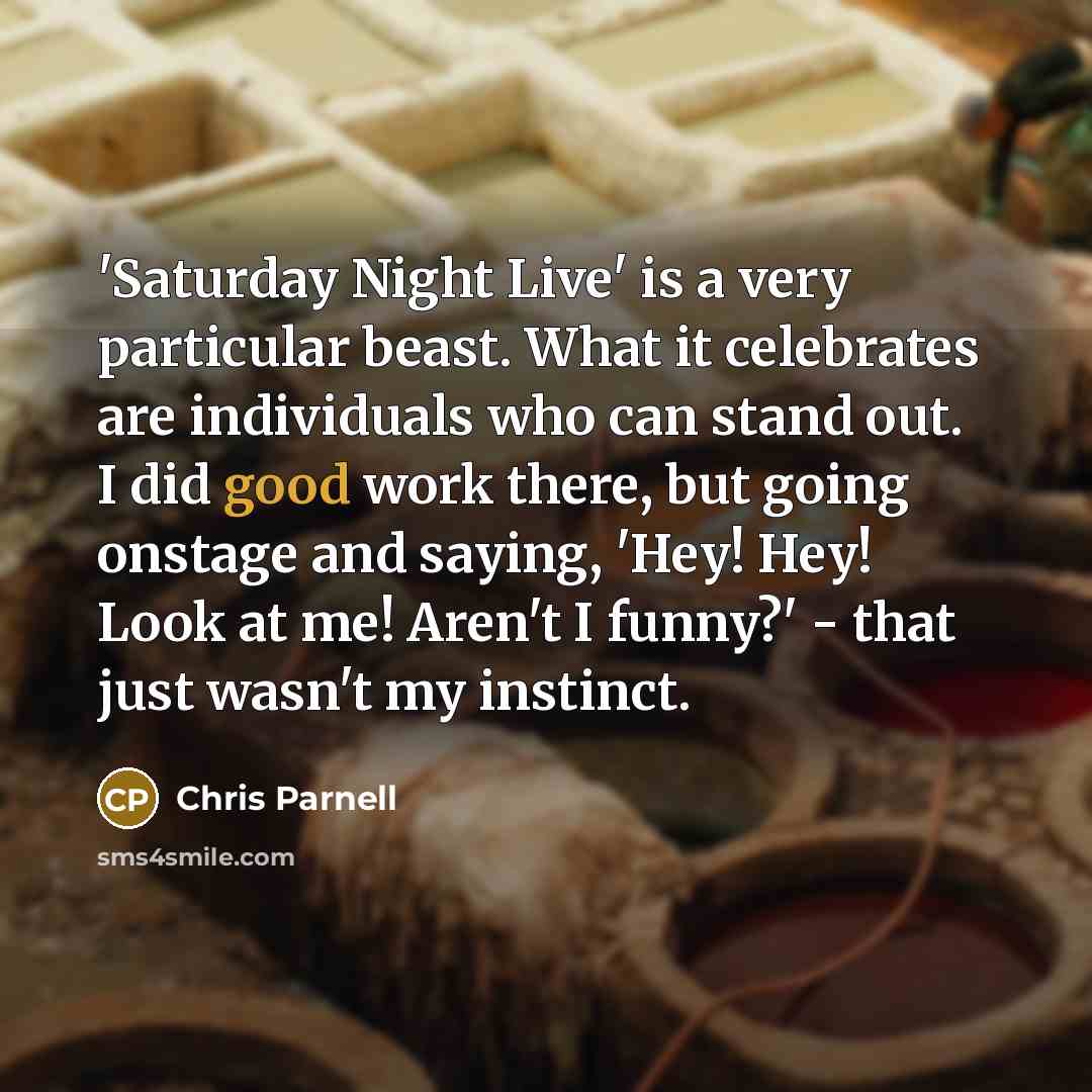 “'Saturday Night Live' is a very particular beast. What it…” quote by Chris Parnell