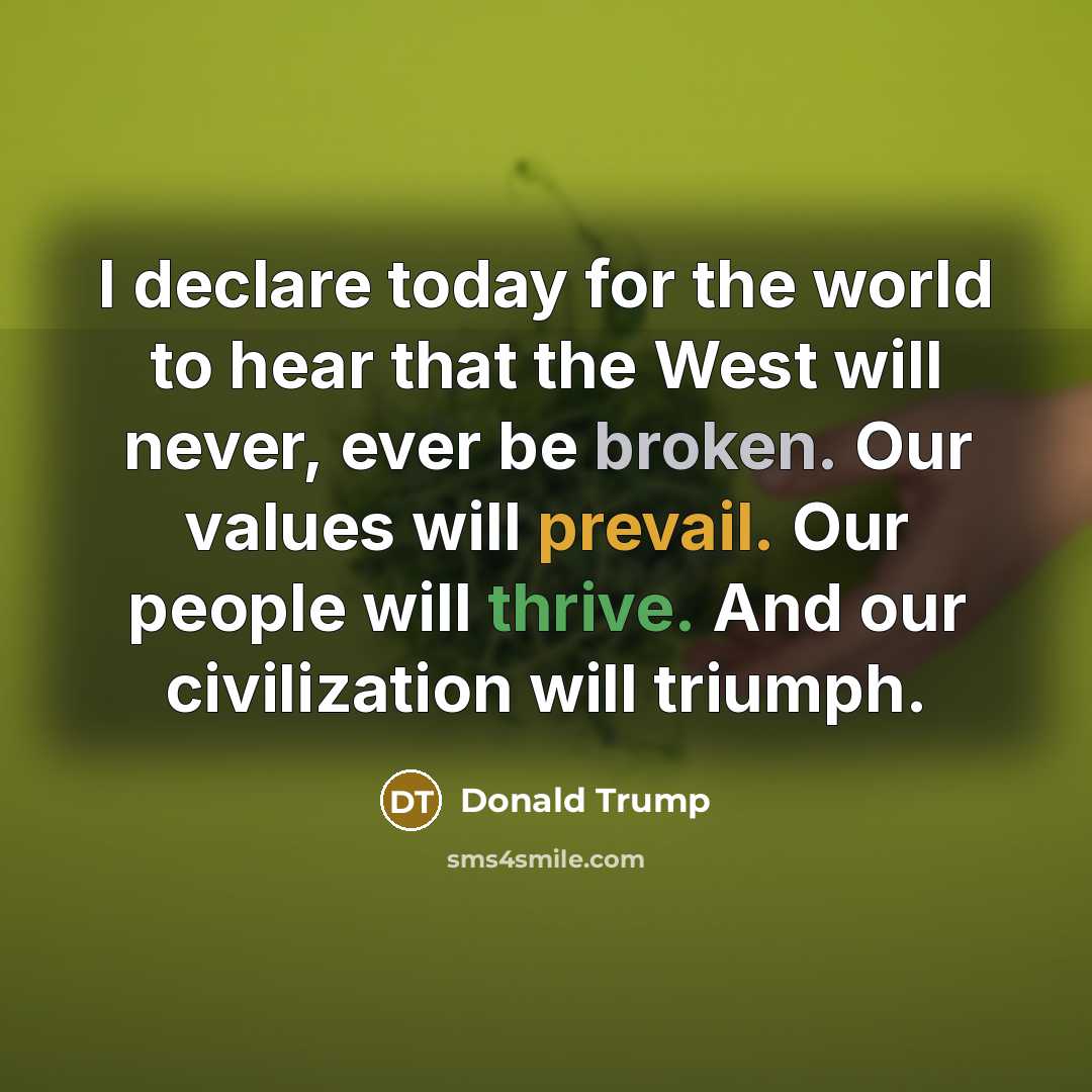 “I declare today for the world to hear that the…” quote by Donald Trump
