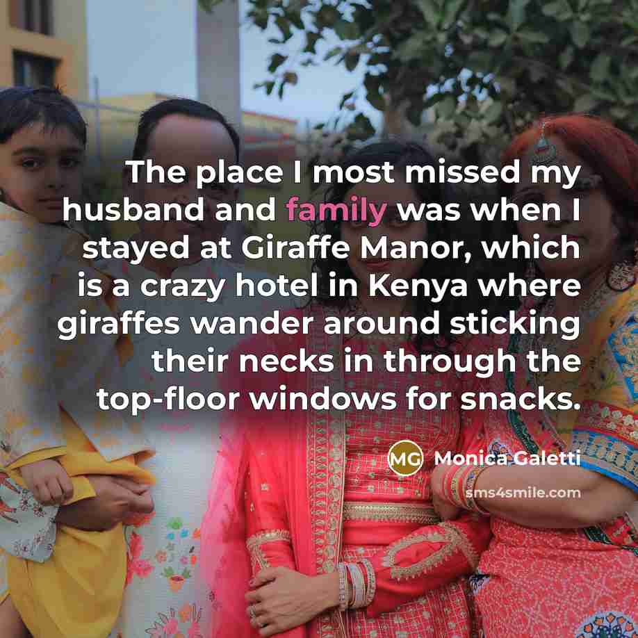 “The place I most missed my husband and family was…” quote by Monica Galetti