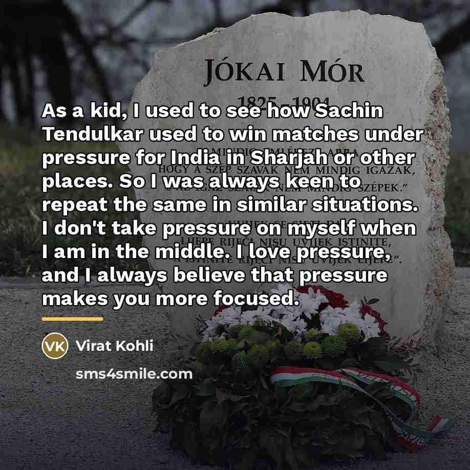 “As a kid, I used to see how Sachin Tendulkar…” quote by Virat Kohli