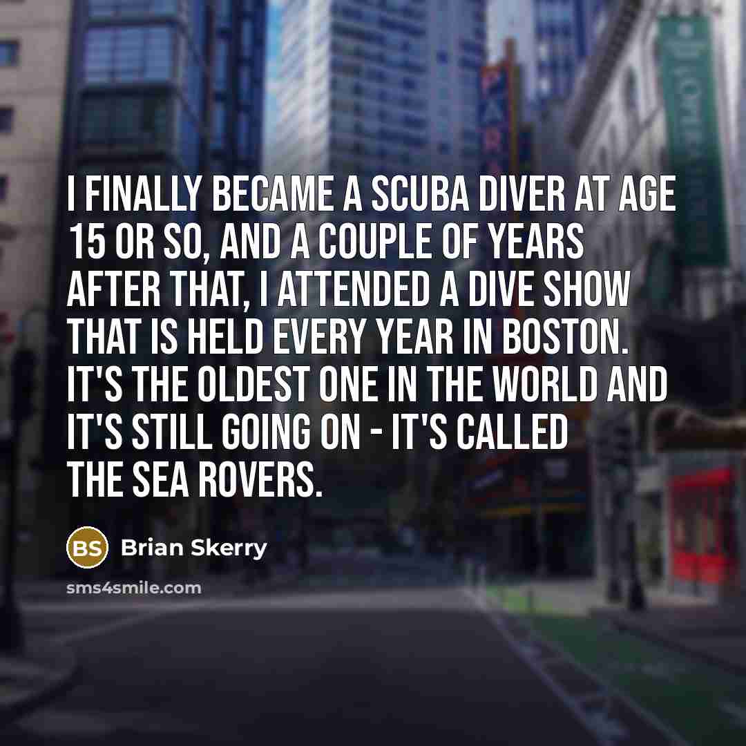 “I finally became a scuba diver at age 15 or…” quote by Brian Skerry