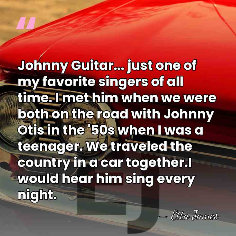 Johnny Guitar... just one of my favorite singers of all time. I&hellip; - Etta James