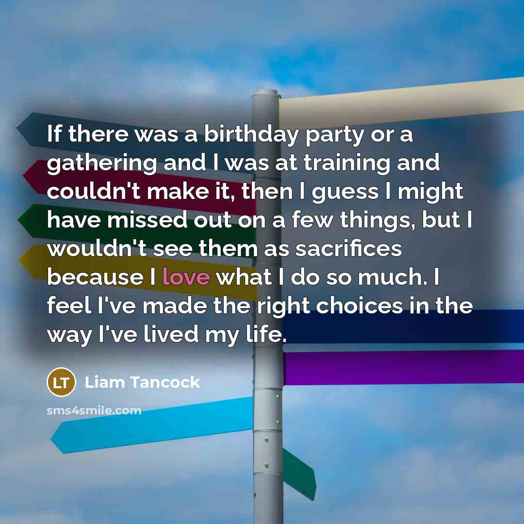 “If there was a birthday party or a gathering and…” quote by Liam Tancock