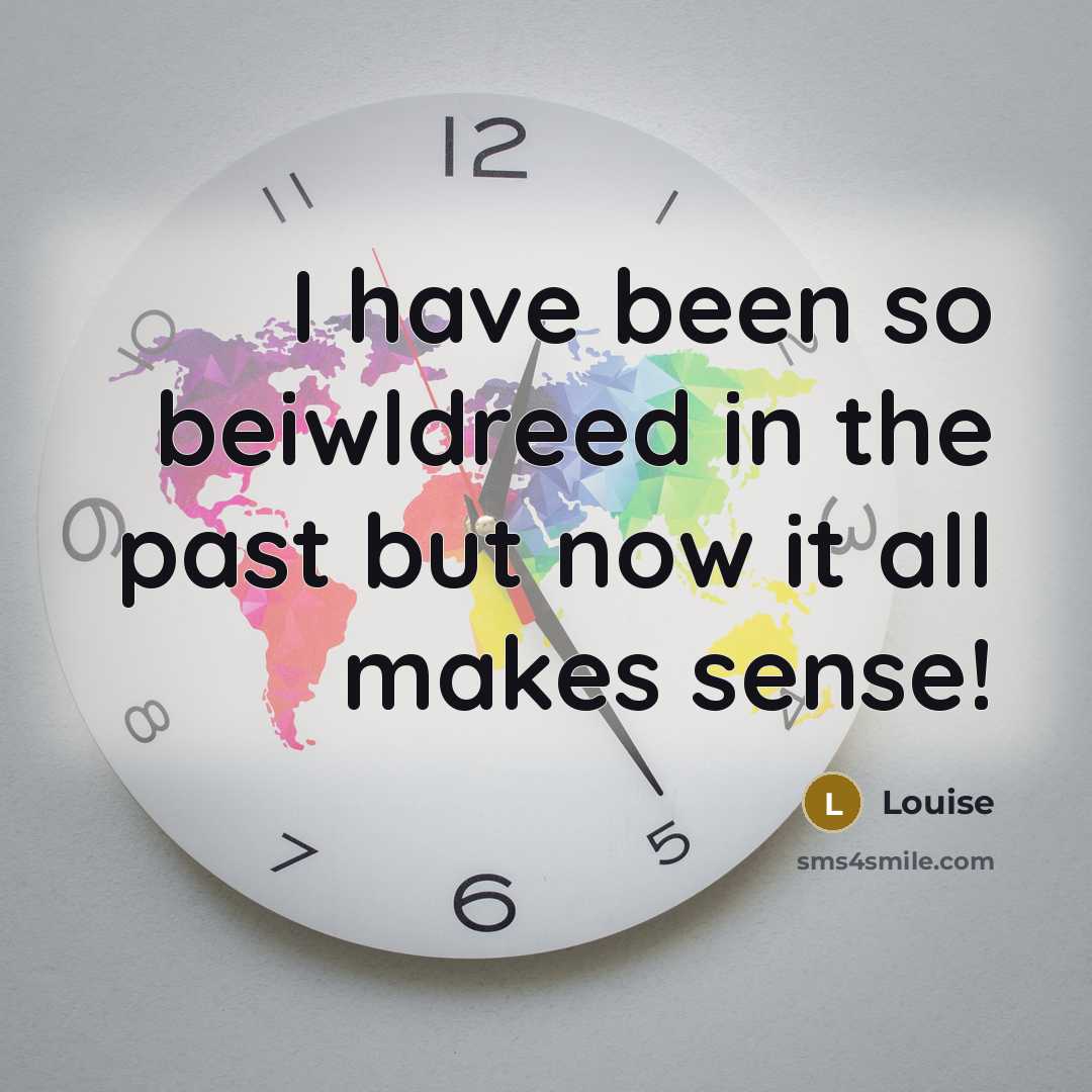 “I have been so beiwldreed in the past but now…” quote by Louise