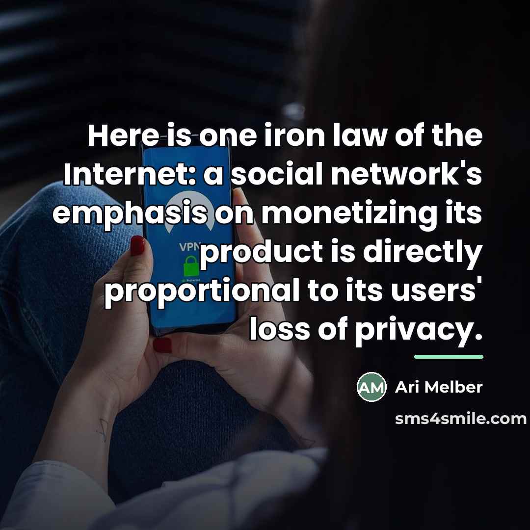 “Here is one iron law of the Internet: a social…” quote by Ari Melber