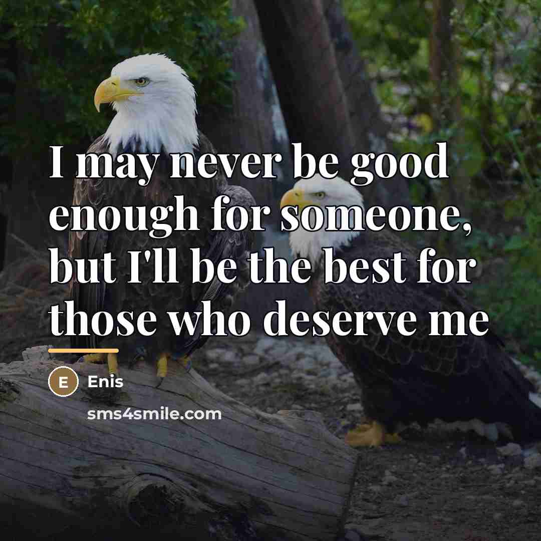 “I may never be good enough for someone, but I'll…” quote by Enis