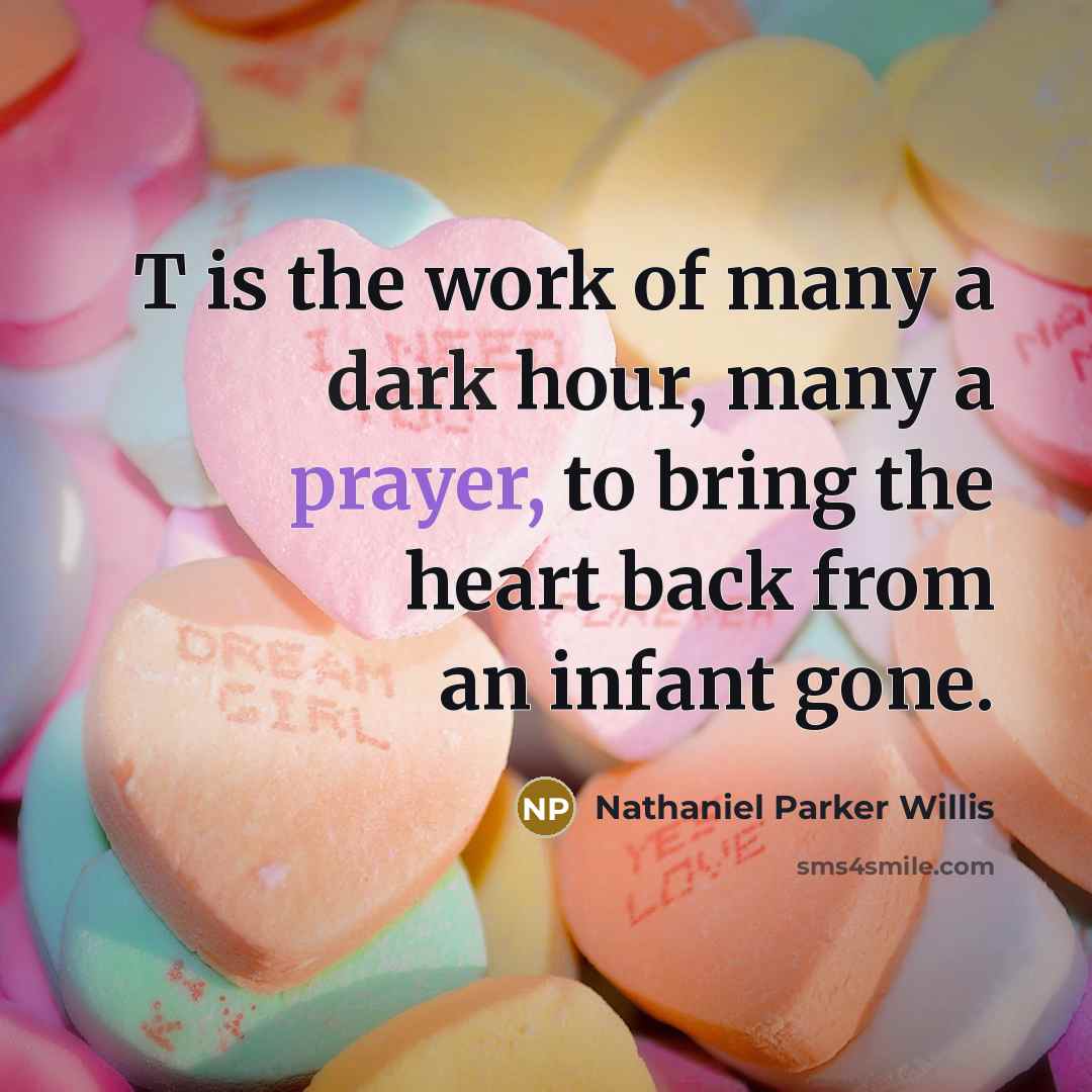 “T is the work of many a dark hour, many…” quote by Nathaniel Parker Willis