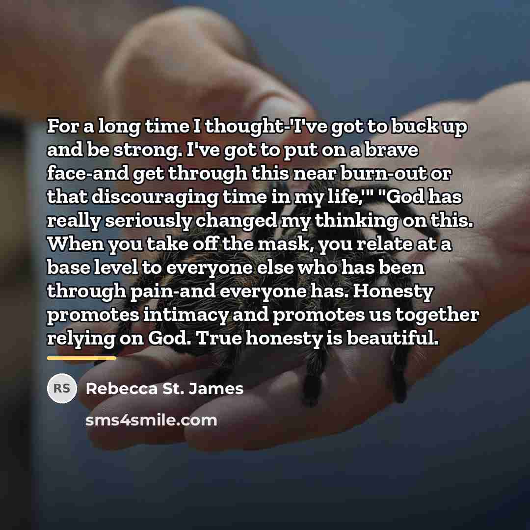 “For a long time I thought-'I've got to buck up…” quote by Rebecca St. James