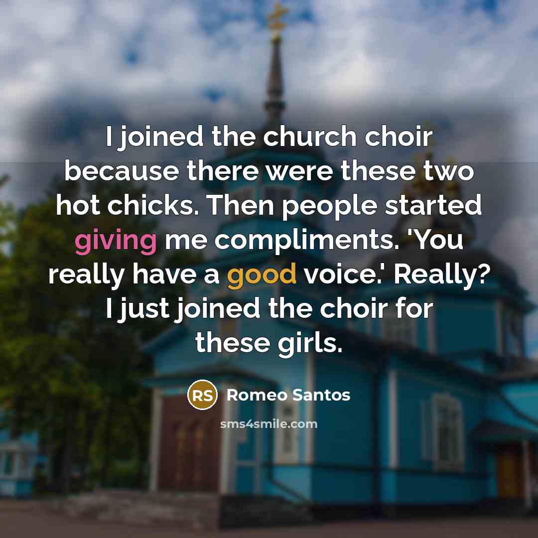 “I joined the church choir because there were these two…” quote by Romeo Santos
