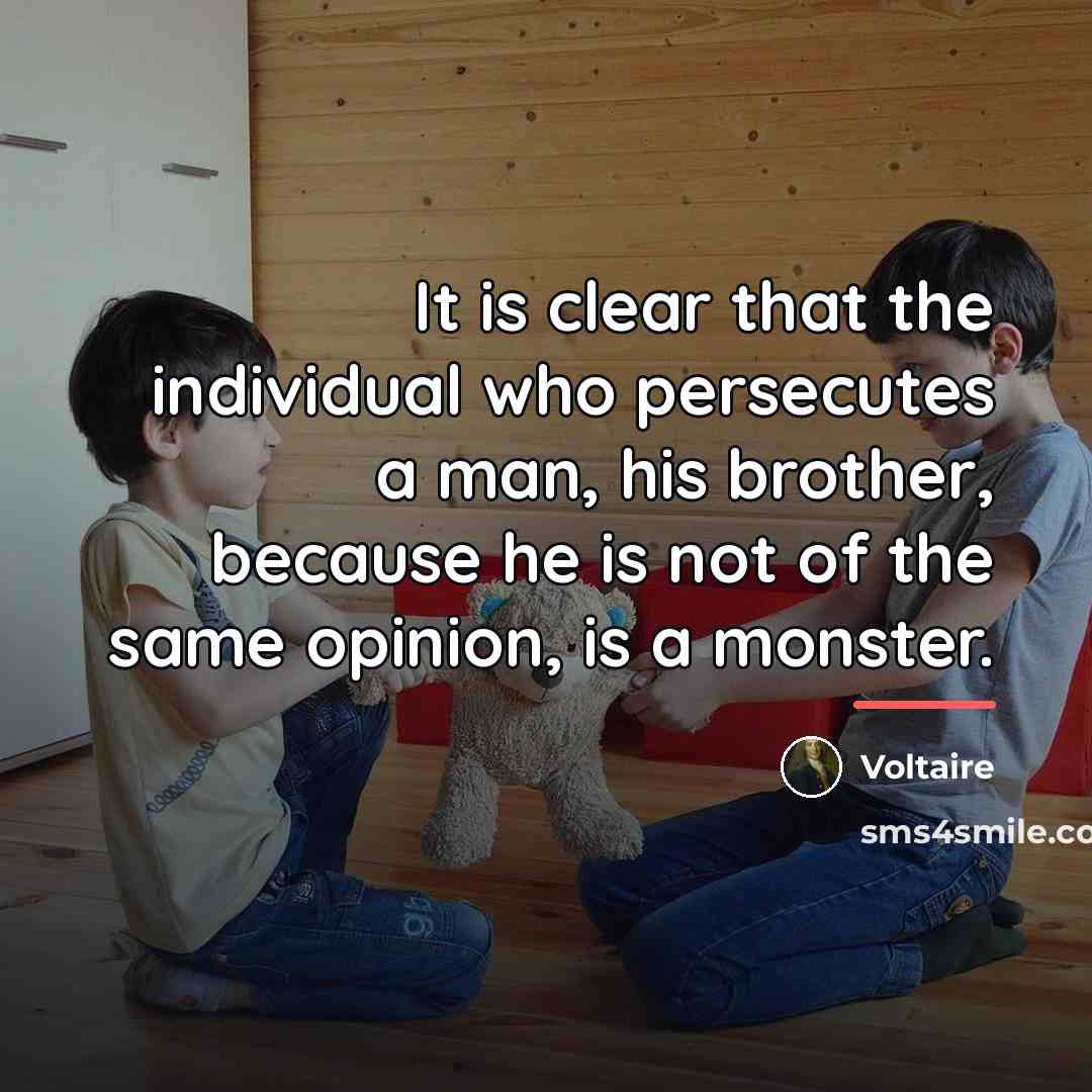 “It is clear that the individual who persecutes a man,…” quote by Voltaire