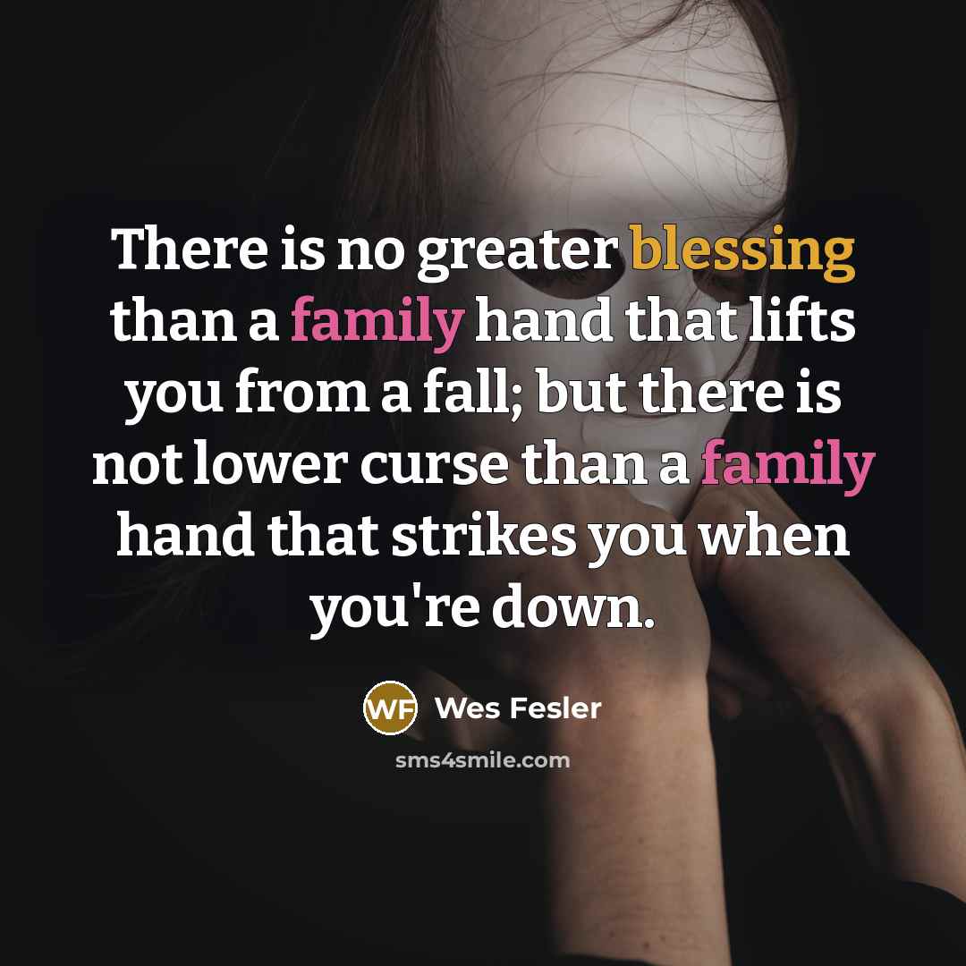 “There is no greater blessing than a family hand that…” quote by Wes Fesler