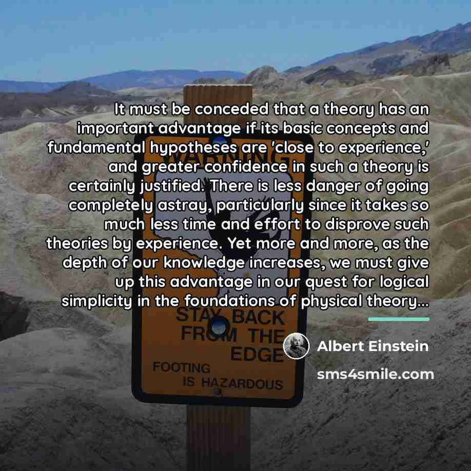“It must be conceded that a theory has an important…” quote by Albert Einstein