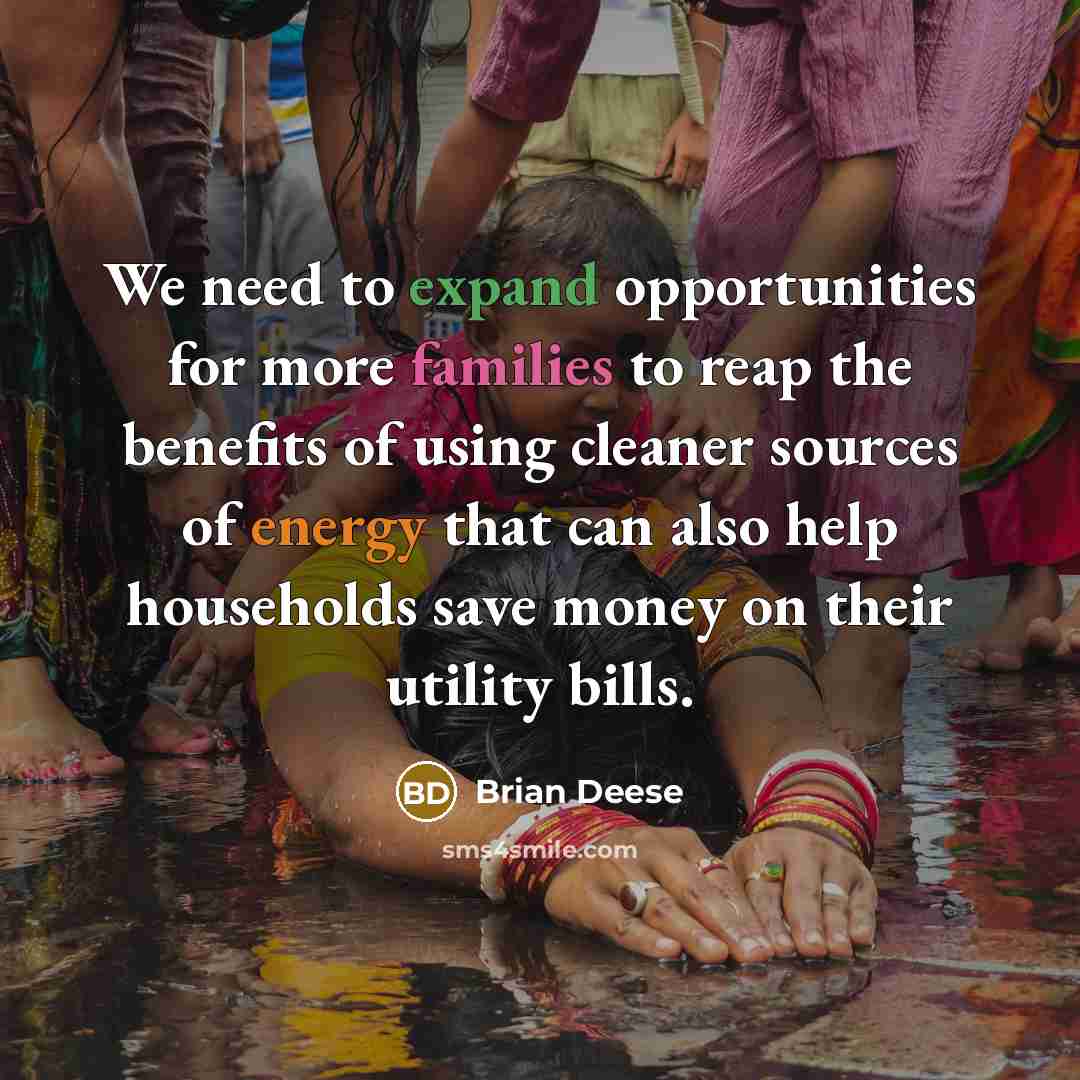 “We need to expand opportunities for more families to reap the benefits of using cleaner sources of energy that can also help households save money on their utility bills.” quote by Brian Deese