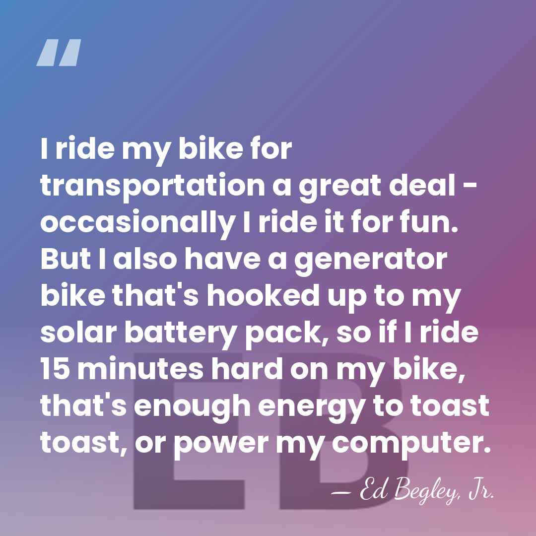 I ride my bike for transportation a great deal - occasionally I&hellip; - Ed Begley, Jr.