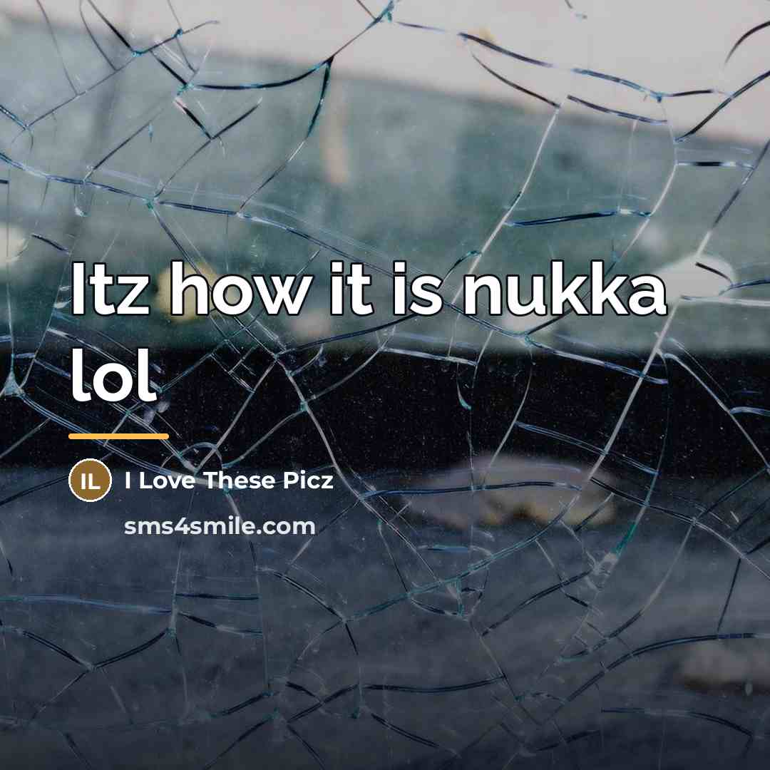 “Itz how it is nukka lol…” quote by I Love These Picz