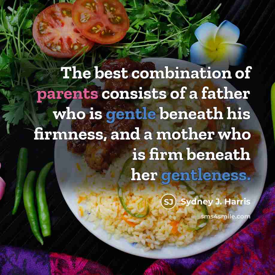 “The best combination of parents consists of a father who…” quote by Sydney J. Harris