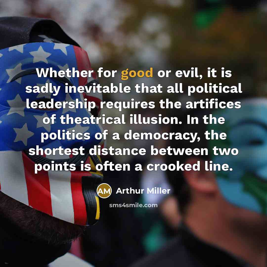 “Whether for good or evil, it is sadly inevitable that…” quote by Arthur Miller