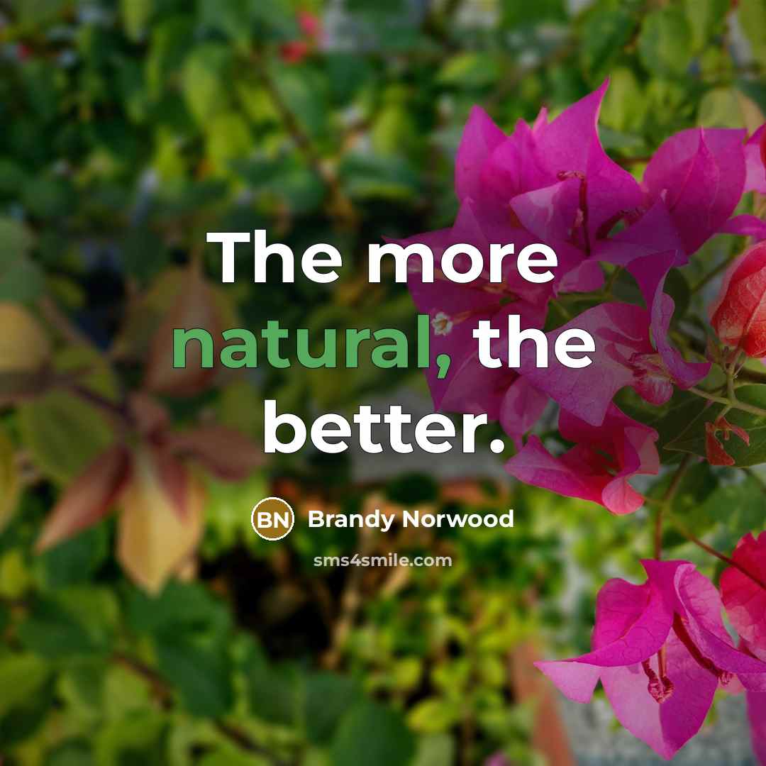 “The more natural, the better.…” quote by Brandy Norwood