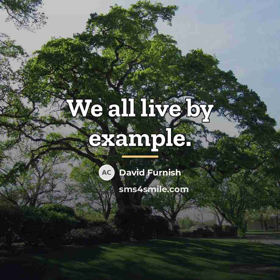 “We all live by example.…” quote by David Furnish