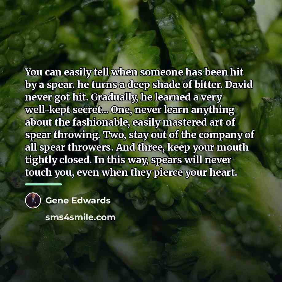 “You can easily tell when someone has been hit by…” quote by Gene Edwards