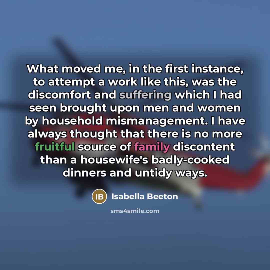 “What moved me, in the first instance, to attempt a…” quote by Isabella Beeton