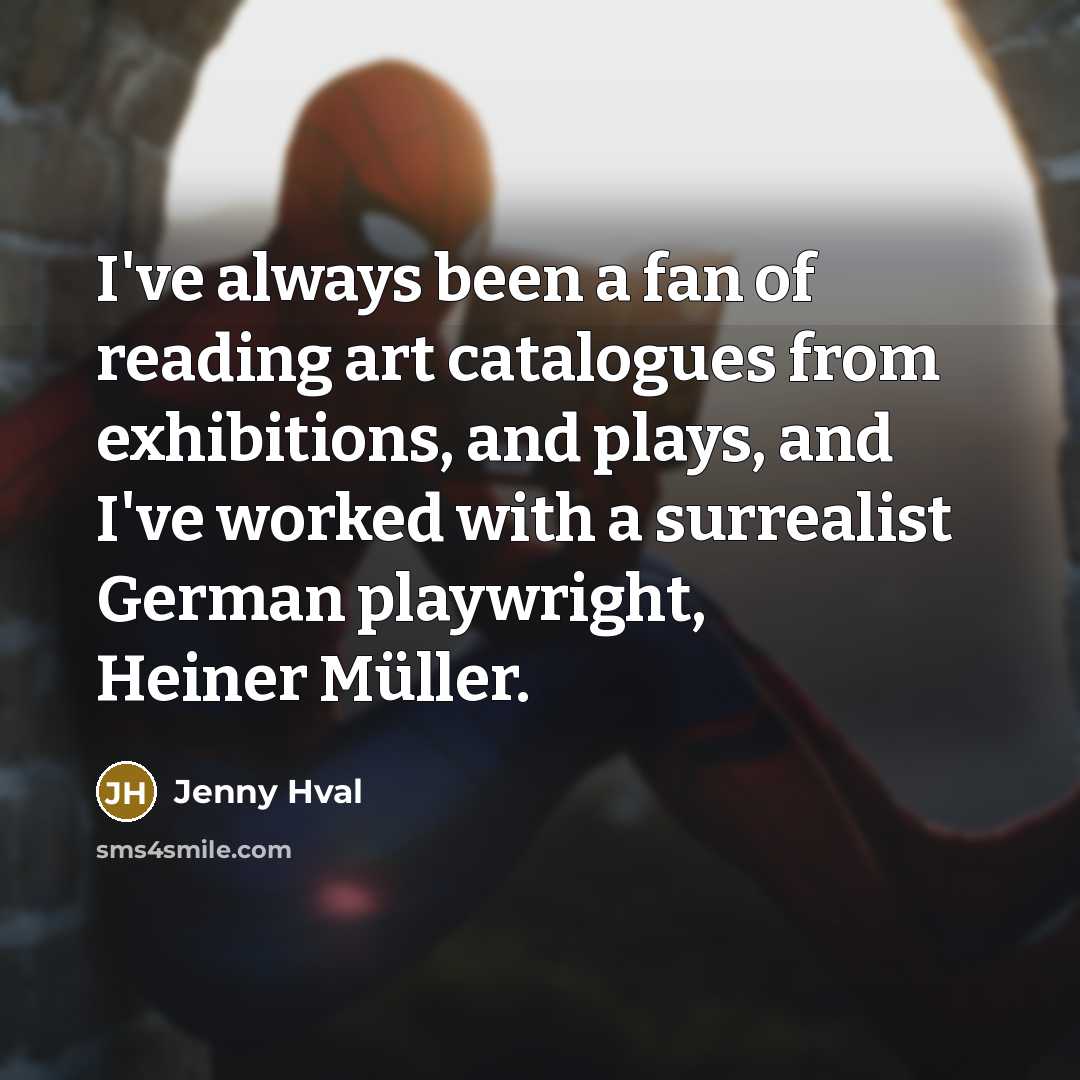 “I've always been a fan of reading art catalogues from…” quote by Jenny Hval