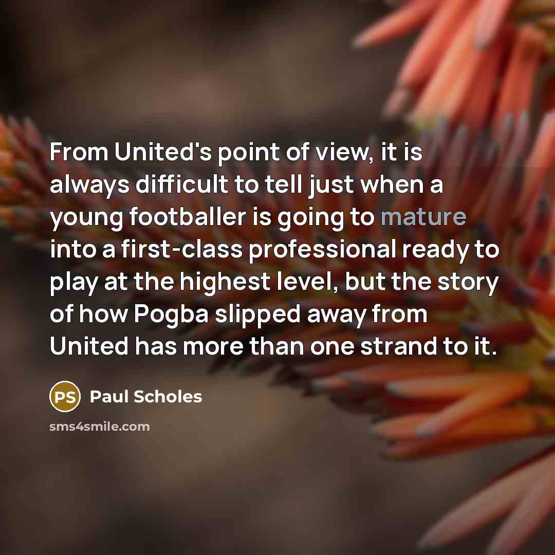 “From United's point of view, it is always difficult to…” quote by Paul Scholes