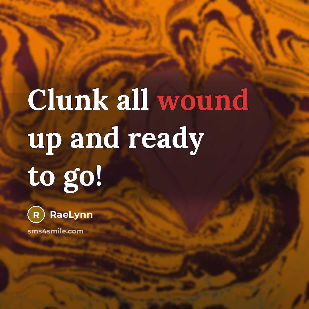 “Clunk all wound up and ready to go!…” quote by RaeLynn