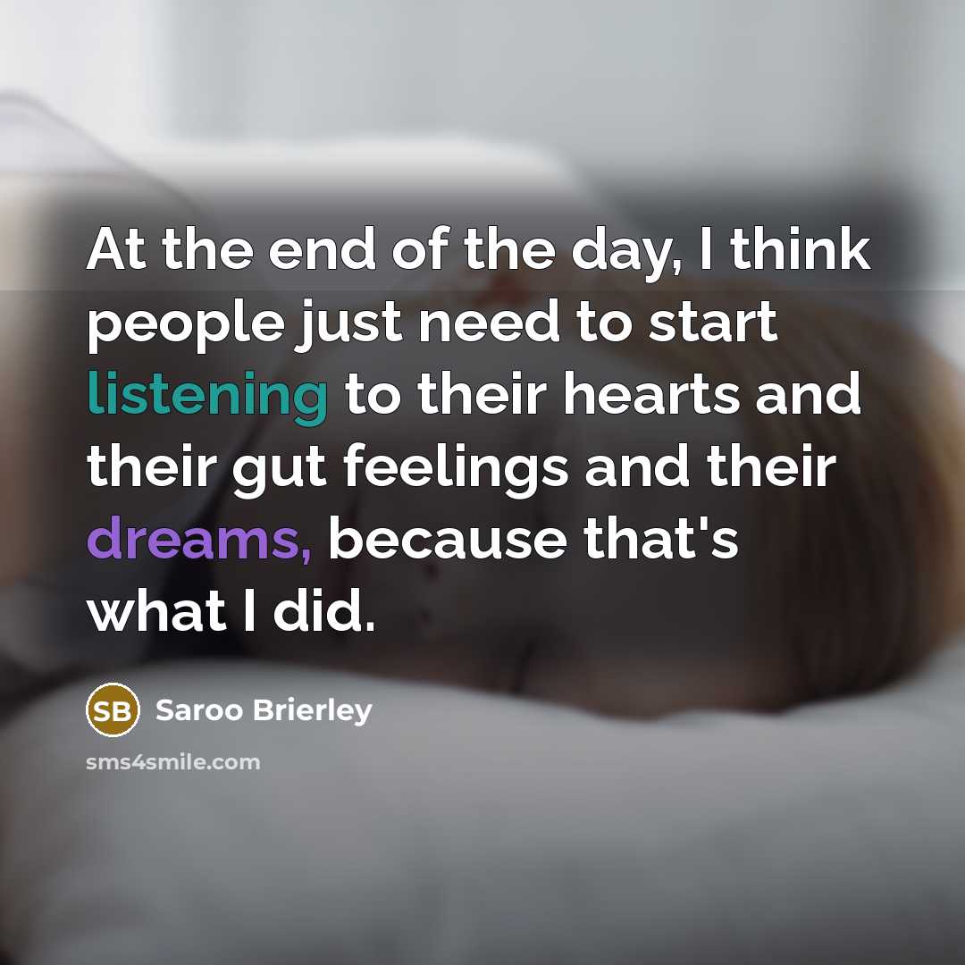 “At the end of the day, I think people just…” quote by Saroo Brierley