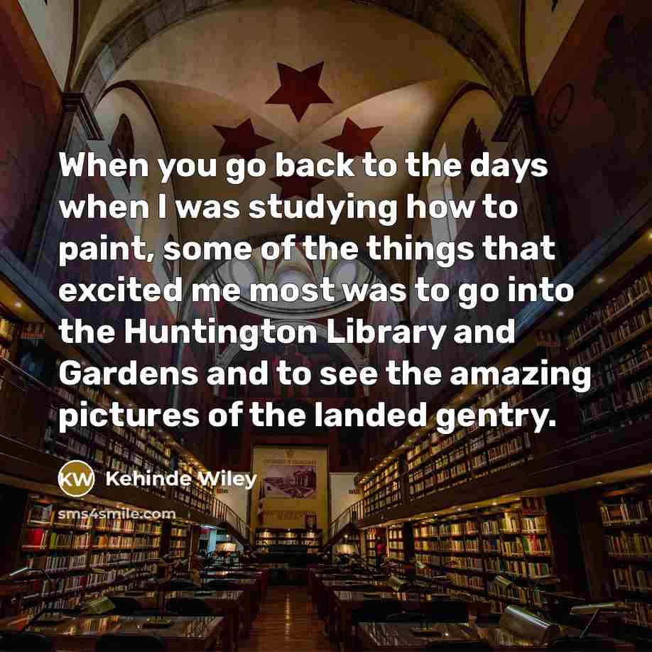 “When you go back to the days when I was…” quote by Kehinde Wiley