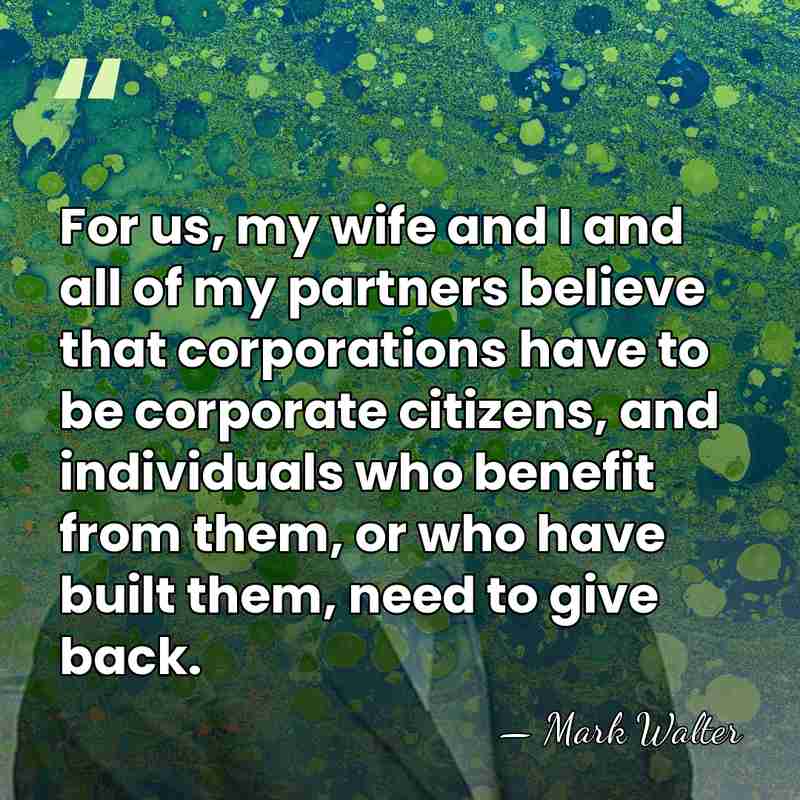 For us, my wife and I and all of my partners believe&hellip; - Mark Walter