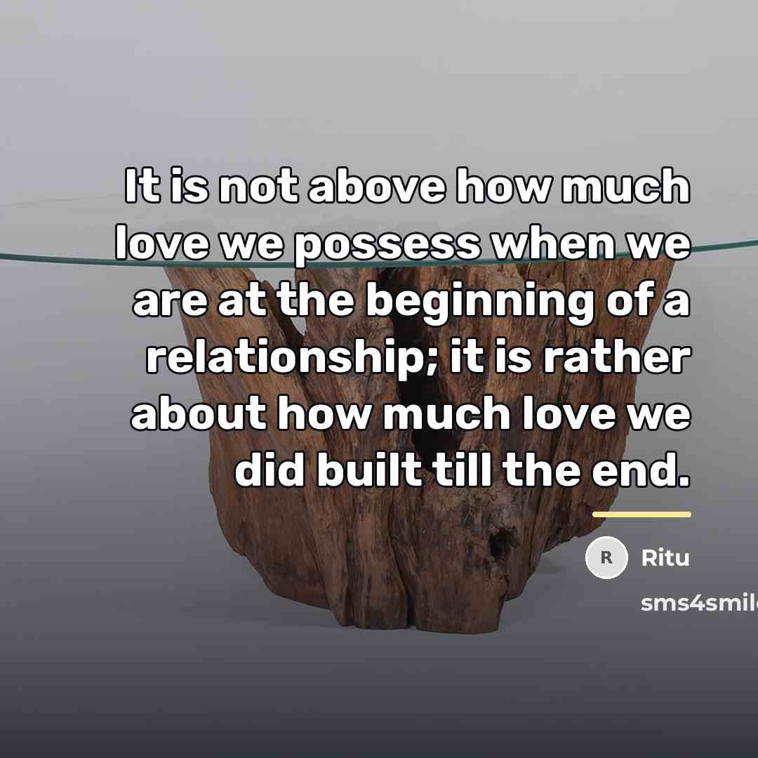 “It is not above how much love we possess when…” quote by Ritu