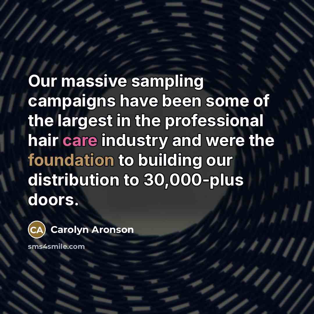 “Our massive sampling campaigns have been some of the largest…” quote by Carolyn Aronson